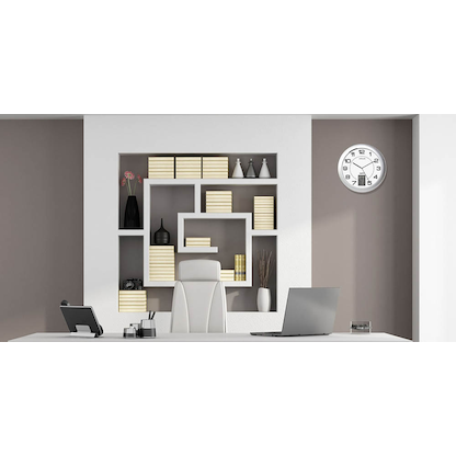 Artikelbild 2 für unilux Wanduhr Instinct weiß grau Kunststoff, Ø 30,5 cm, Artikelnummer 723793