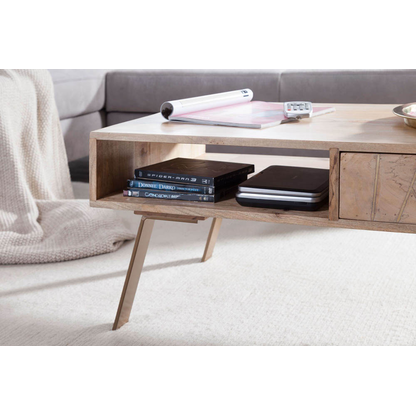 Artikelbild 7 für WOHNLING Couchtisch rechteckig Massivholz mango 95,0 x 50,0 x 42,0 cm, 1 St., Artikelnummer 907073