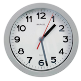 Artikelbild 1 für MAUL Wanduhr MAULstep weiß silber Kunststoff, Ø 20,0 cm, Artikelnummer 301917