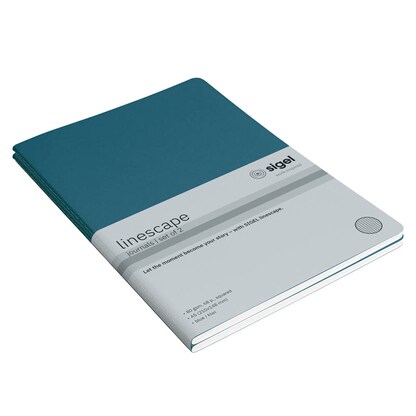 Artikelbild 3 für SIGEL Notizhefte Linescape DIN A5 kariert, mittelblau, neon-grün Softcover 68 Seiten, 2 St., Artikelnummer 630818