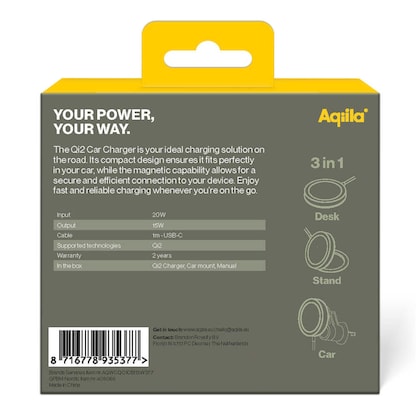 Artikelbild 16 für Aqiila® Qi2 Ladeadapter schwarz, 15 Watt, Artikelnummer 739833