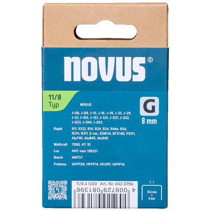 Artikelbild 3 für novus Tackerklammern Flachdraht 11/8, 1.200 St., Artikelnummer 712317