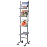 Artikelbild 1 für Kerkmann Prospektregal Praktica silber DIN A4 4 Fächer 31,0 x 35,0 x 155,0 cm, 1 St., Artikelnummer 793745