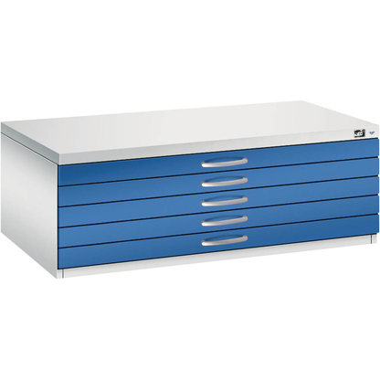 Artikelbild 4 für CP 7100 Planschrank lichtgrau, enzianblau 5 Schubladen 110,0 x 76,5 x 42,0 cm, 1 St., Artikelnummer 682094