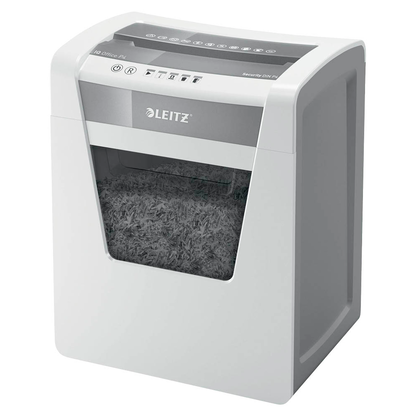 Artikelbild 2 für LEITZ IQ Office Aktenvernichter mit Partikelschnitt P-4, 4 x 40 mm, bis 15 Blatt, weiß, Artikelnummer 634555