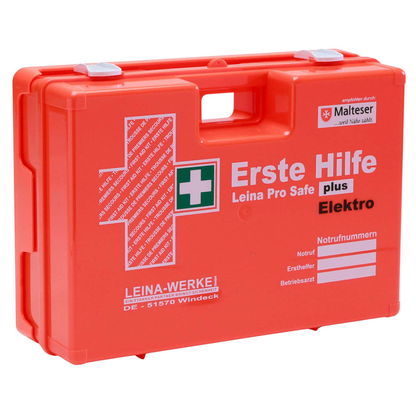 Artikelbild für LEINA-WERKE Erste-Hilfe-Koffer Pro Safe plus Elektro DIN 13169 + Erweiterung orange, Artikelnummer 565965