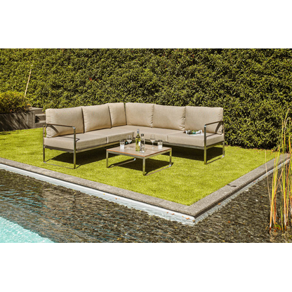 Artikelbild 5 für greemotion Loungegruppe Sydney beige, silber Metall, 15-teilig, Artikelnummer 422921