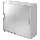 Artikelbild 1 für HAMMERBACHER Schiebetürenschrank 1753S, V1753S/W/S/CE silber, weiß 2 Fachböden 120,0 x 40,0 x 110,0 cm, Artikelnummer 376117