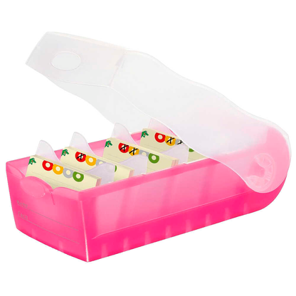 Artikelbild für HAN Croco Karteikasten DIN A8 für 500 Karteikarten pink mit Deckel, Artikelnummer 813651