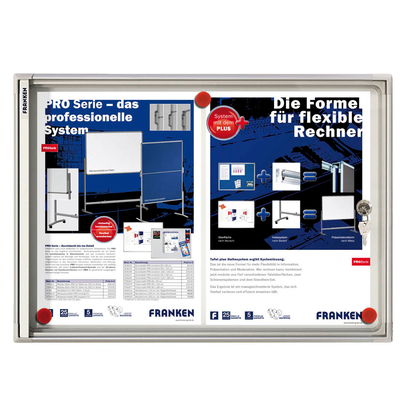 Artikelbild für FRANKEN Schaukasten X-tra!Line silber 2x DIN A4 37,0 x 3,0 x 51,0 cm, 1 St., Artikelnummer 533897