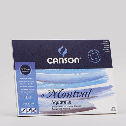 Artikelbild für canson Aquarellblock Montval 24,0 x 32,0 cm 300 g/qm, 12 Blatt, 1 Block, Artikelnummer 660338