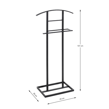 Artikelbild 2 für HAKU Möbel Herrendiener 23592 schwarz Metall 45,0 x 101,0 cm, Artikelnummer 774437