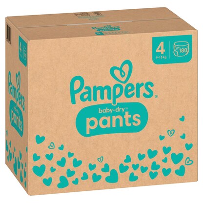 Artikelbild 2 für Pampers® Windeln baby-dry™ Monatsbox Gr. 4 (9-15 kg) für Babys und Kleinkinder, 180 St., Artikelnummer 272647