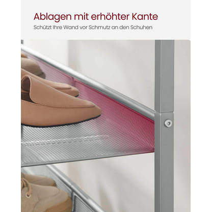 Artikelbild 8 für VASAGLE Schuhregal silber, schwarz 75,0 x 28,0 x 93,0 cm, 1 St., Artikelnummer 261147