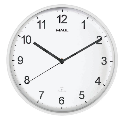 Artikelbild für MAUL Funkwanduhr MAULsprint weiß Kunststoff, Ø 30,5 cm, Artikelnummer 301939