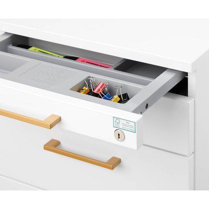 Artikelbild 9 für HAMMERBACHER Solid Rollcontainer weiß 4 Auszüge 42,8 x 80,0 x 51,2 cm, Artikelnummer 298077