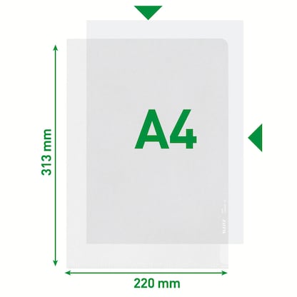 Artikelbild 3 für LEITZ Sichthüllen Standard 4000 DIN A4 transparent genarbt 0,13 mm, 100 St., Artikelnummer 578674