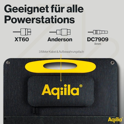 Artikelbild 4 für Aqiila® Sunbird P200 Lade-Solarpanel schwarz, Kabellänge: 3,0 m, 200 W, Artikelnummer 533939