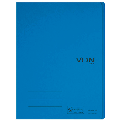 Artikelbild 7 für VON LEITZ Schnellhefter Karton blau DIN A4, 1 St., Artikelnummer 635389
