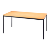 Artikelbild 1 für HAMMERBACHER Mehrzwecktisch buche rechteckig, Vierkantrohr schwarz, 160,0 x 80,0 x 72,0 cm, Artikelnummer 528877