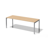Artikelbild 1 für BISLEY Cito höhenverstellbarer Schreibtisch ahorn, silber rechteckig, 4-Fuß-Gestell silber 220,0 x 80,0 cm, Artikelnummer 257232