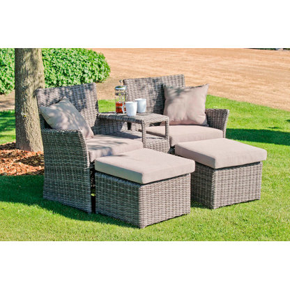 Artikelbild 2 für Garden Pleasure Loungegruppe Calgary, grau Kunststoff, Metall, 9-teilig, Artikelnummer 227157