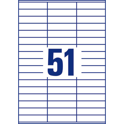 Artikelbild 5 für AVERY Zweckform Etiketten 3420 weiß 70,0 x 16,9 mm, 100 Blatt, Artikelnummer 636472