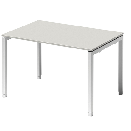 Artikelbild für BISLEY Cito höhenverstellbarer Schreibtisch grauweiß, verkehrsweiß rechteckig, 4-Fuß-Gestell weiß 120,0 x 80,0 cm, Artikelnummer 257081