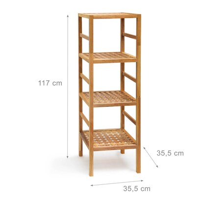 Artikelbild 2 für relaxdays Badregal braun 35,5 x 35,5 x 117,0 cm, Artikelnummer 448823