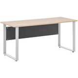 Artikelbild 1 für MÖBELPARTNER 1500 Schreibtisch anthrazit, eiche hell rechteckig, Kufen-Gestell silber 160,0 x 65,0 cm, Artikelnummer 651053