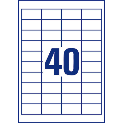 Artikelbild 5 für AVERY Zweckform Etiketten 3657 weiß 48,5 x 25,4 mm, 100 Blatt, Artikelnummer 647669