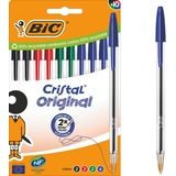 Artikelbild 1 für BIC Kugelschreiber Cristal Original transparent, Schreibfarbe: farbsortiert, 10 St., Artikelnummer 385086