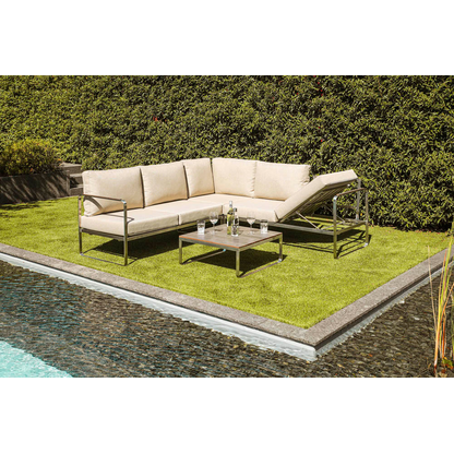 Artikelbild 3 für greemotion Loungegruppe Sydney beige, silber Metall, 15-teilig, Artikelnummer 422921