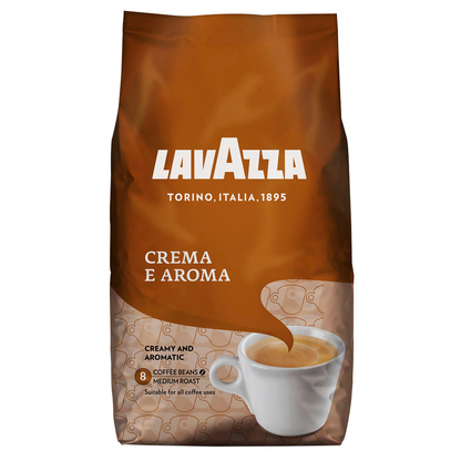 Artikelbild für LAVAZZA CREMA E AROMA Kaffeebohnen, Arabica- und Robustabohnen kräftig, 1000 g, Artikelnummer 610022
