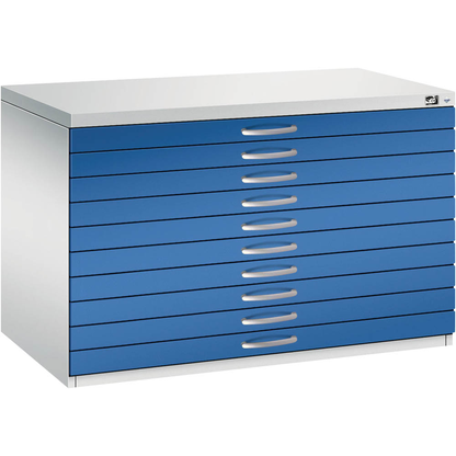 Artikelbild 4 für CP 7100 Planschrank lichtgrau, enzianblau 10 Schubladen 110,0 x 76,5 x 76,0 cm, 1 St., Artikelnummer 682272