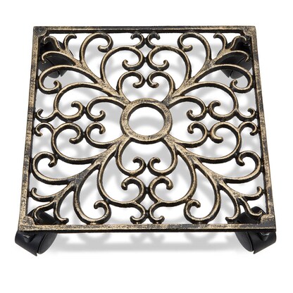 Artikelbild 3 für relaxdays Pflanzenroller Metall bronze quadratisch 27,5 x 7,5 cm, 1 St., Artikelnummer 451514