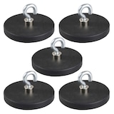 Artikelbild 1 für EICHNER Magnethaken schwarz, Metall Ø 3,6 x 1,7 cm, 5 St., Artikelnummer 704363