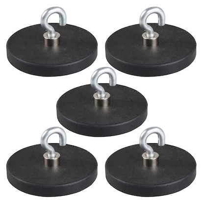 Artikelbild für EICHNER Magnethaken schwarz, Metall Ø 3,6 x 1,7 cm, 5 St., Artikelnummer 704363