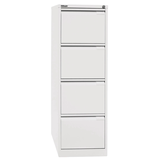 Artikelbild 1 für BISLEY Hängeregistraturschrank verkehrsweiß 4 Schubladen 41,3 x 62,2 x 132,1 cm, 1 St., Artikelnummer 118851