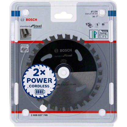 Artikelbild 2 für BOSCH Standard for Steel Kreissägeblatt 136,0 mm, 30 Zähne, 1 St., Artikelnummer 218838