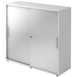 Artikelbild 1 für HAMMERBACHER Schiebetürenschrank, V1753S/W/S/RE silber, weiß 2 Fachböden 120,0 x 40,0 x 110,0 cm, Artikelnummer 376169