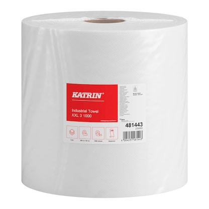 Artikelbild 2 für KATRIN Putztuchrolle Basic XXL 3 1000 3-lagig weiß, 1000 Blätter, 1 Rolle, Artikelnummer 485381
