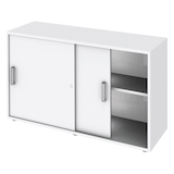 Artikelbild 1 für HAMMERBACHER Schiebetürenschrank 1752S, V1752S/W/W/SG weiß 1 Fachboden 120,0 x 40,0 x 74,8 cm, Artikelnummer 864621