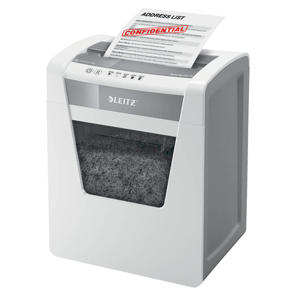 Artikelbild für LEITZ IQ Office Aktenvernichter mit Partikelschnitt P-4, 4 x 40 mm, bis 15 Blatt, weiß, Artikelnummer 634555