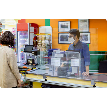 Artikelbild 7 für magnetoplan Spuckschutz 11029100, transparent 100,0 x 60,0 cm, 1 St., Artikelnummer 465092