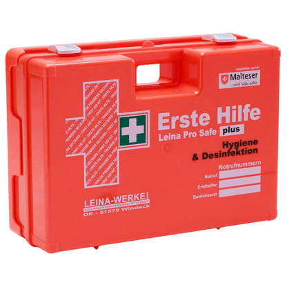 Artikelbild für LEINA-WERKE Erste-Hilfe-Koffer Pro Safe plus Hygiene & Desinfektion DIN 13169 + Erweiterung orange, Artikelnummer 565996