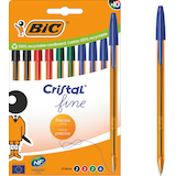 Artikelbild 1 für BIC Kugelschreiber Cristal Original Fine transparent, Schreibfarbe: farbsortiert, 10 St., Artikelnummer 385129