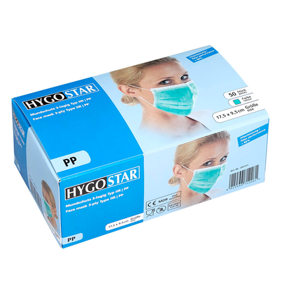 Artikelbild 6 für HYGOSTAR medizinischer Mundschutz DIN EN 14683 Typ II R, 50 St., Artikelnummer 500359
