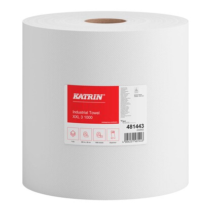 Artikelbild für KATRIN Putztuchrolle Basic XXL 3 1000 3-lagig weiß, 1000 Blätter, 1 Rolle, Artikelnummer 485381