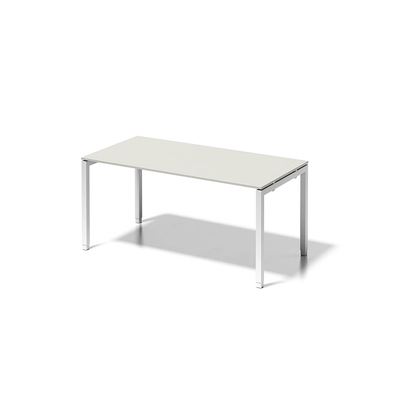 Artikelbild für BISLEY Cito höhenverstellbarer Schreibtisch grauweiß, verkehrsweiß rechteckig, 4-Fuß-Gestell weiß 160,0 x 80,0 cm, Artikelnummer 257129